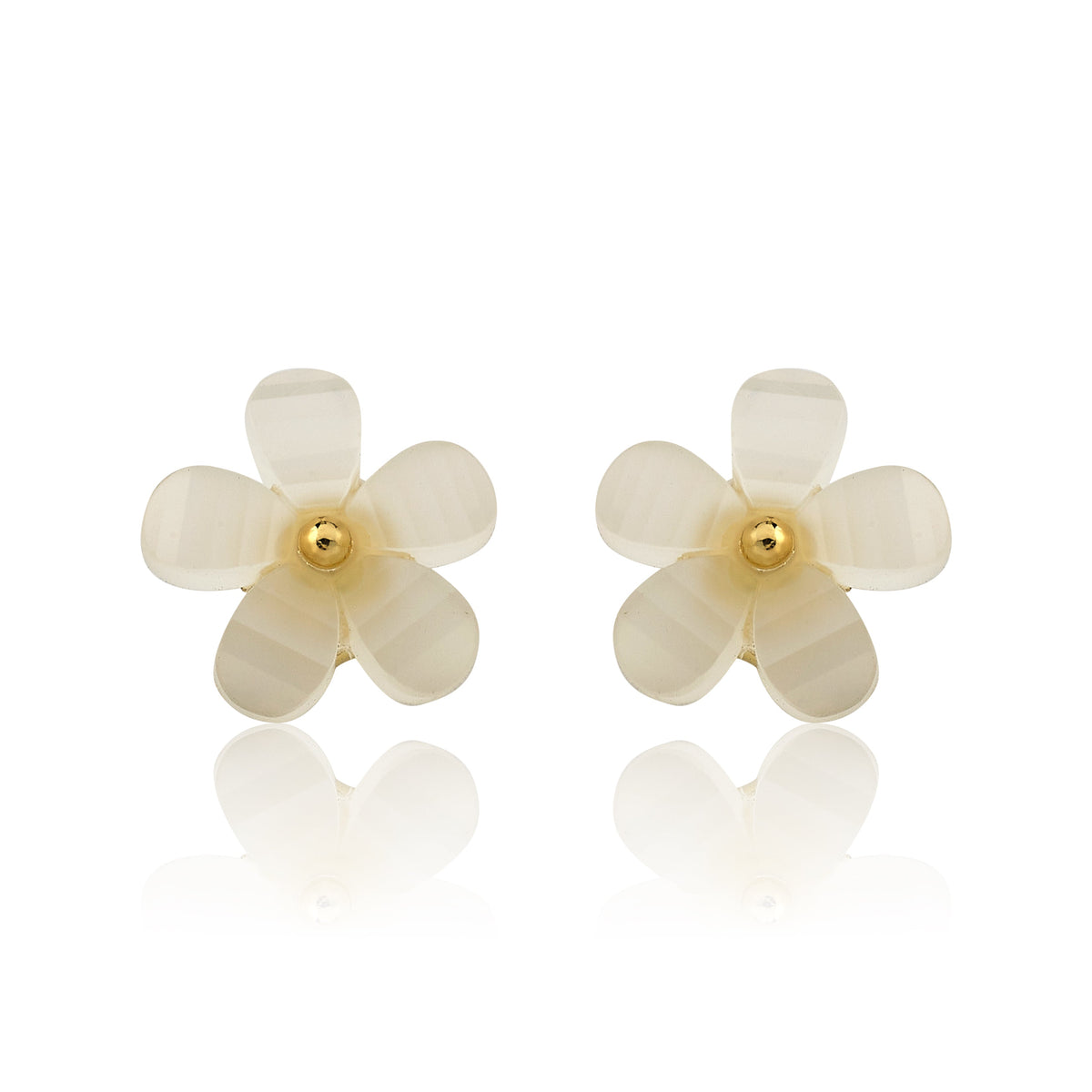 Frosted Flower Big Stud Earring