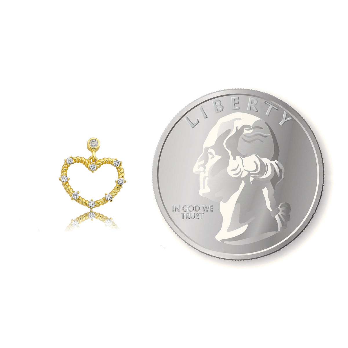 Rope Heart Dangle Earring