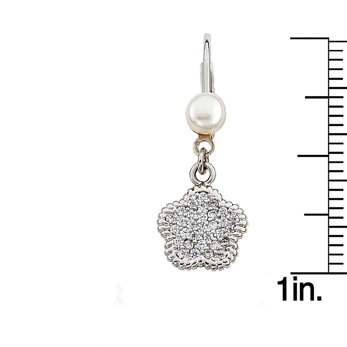 Micro Pave Flower Earring