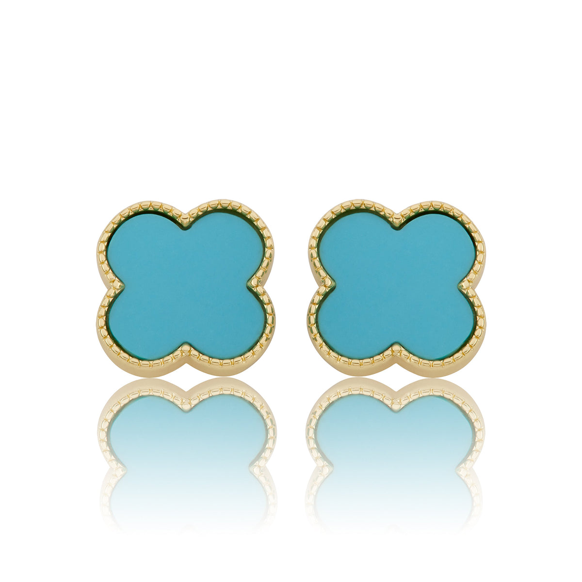 LMTS Classic! Mother Of Pearl Large Clover Stud Earring