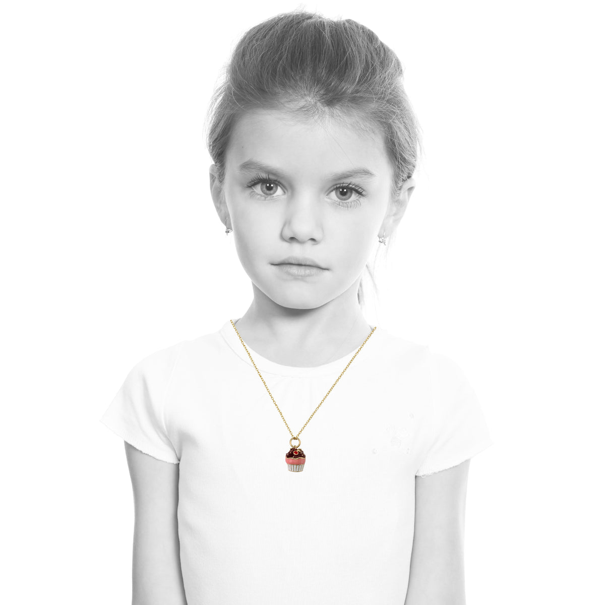 Enamel Cupcake Necklace