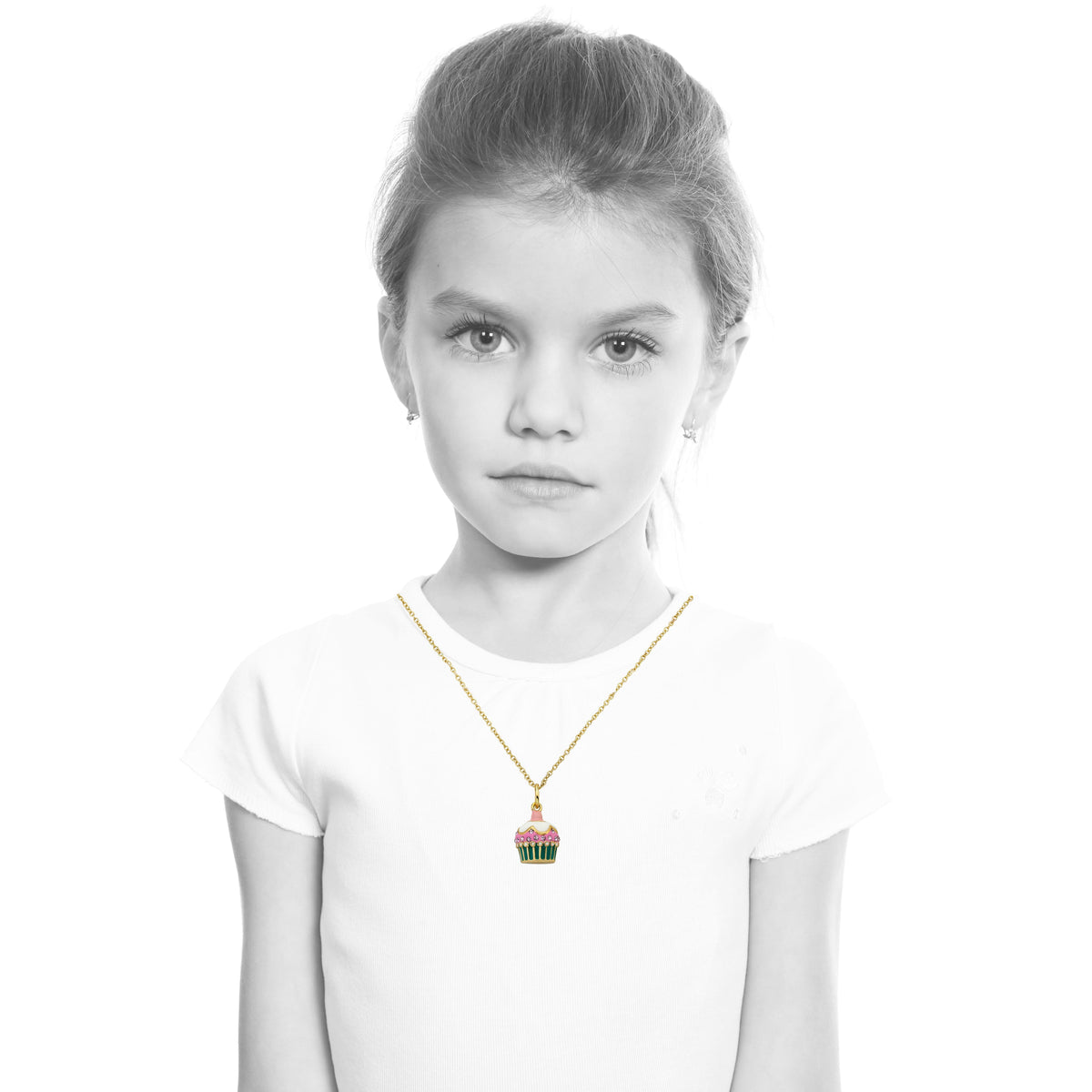 Sparkle Sweet Crystal Cupcake Necklace