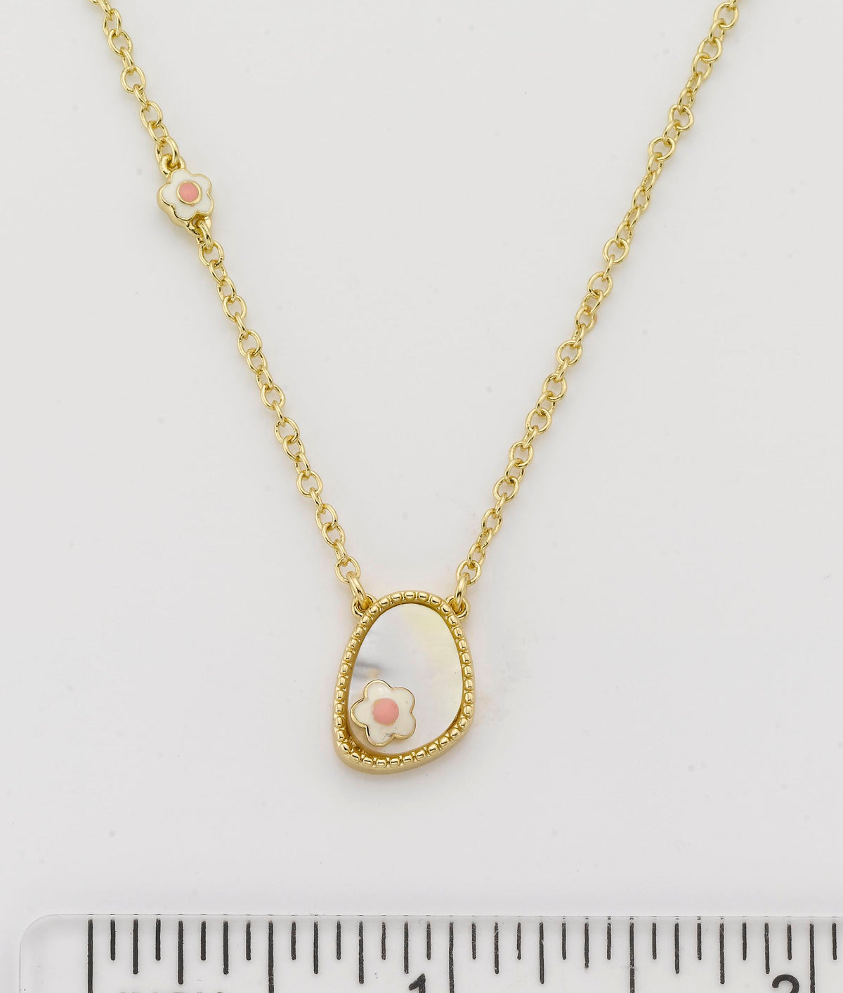Mother Of Pearl Flower Necklace