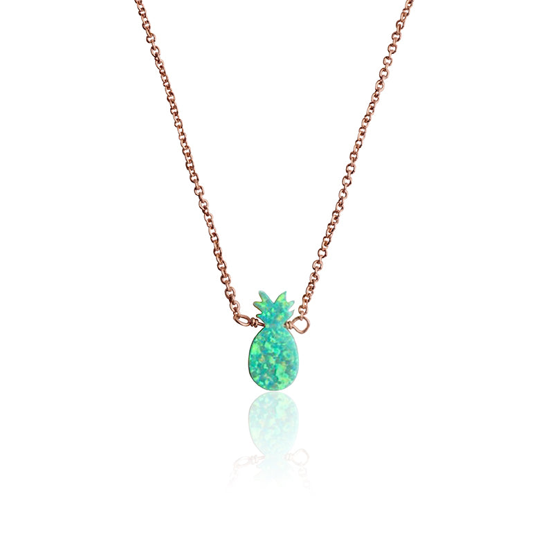 Glitter Girl Pineapple Necklace