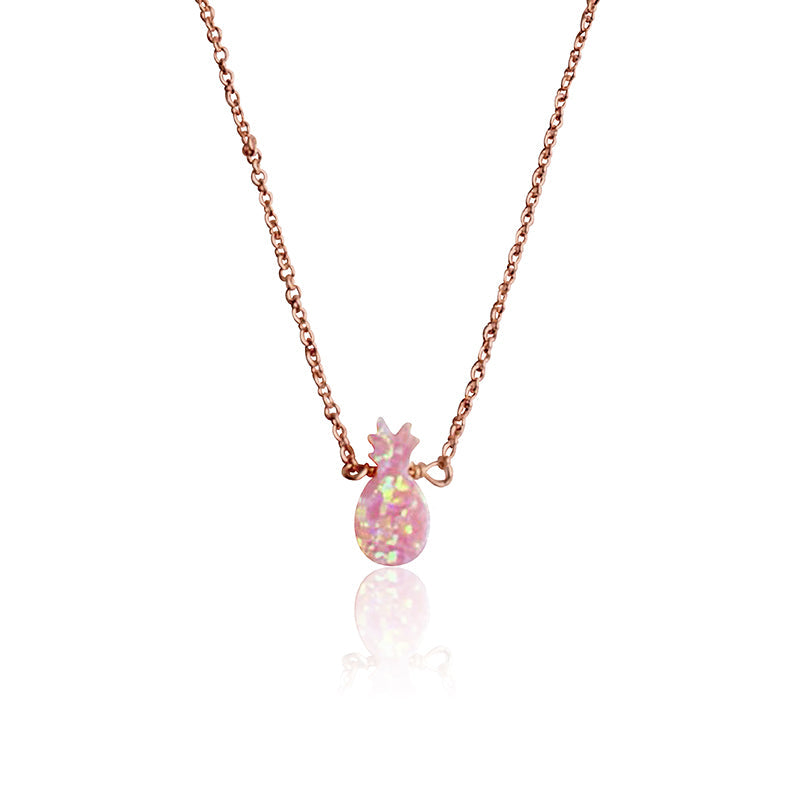 Glitter Girl Pineapple Necklace