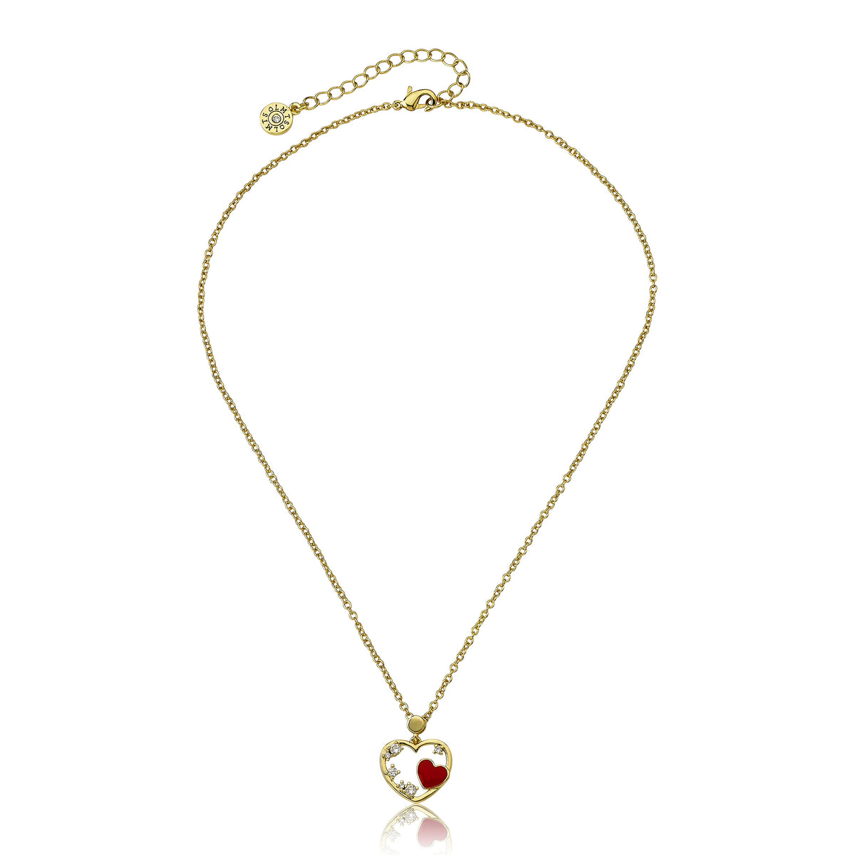 Enamel Heart Pendant Necklace