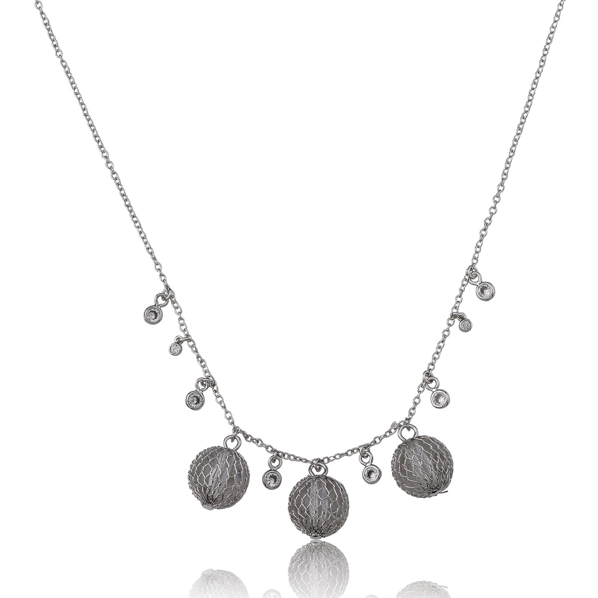 Lucite Ball Dangle Necklace