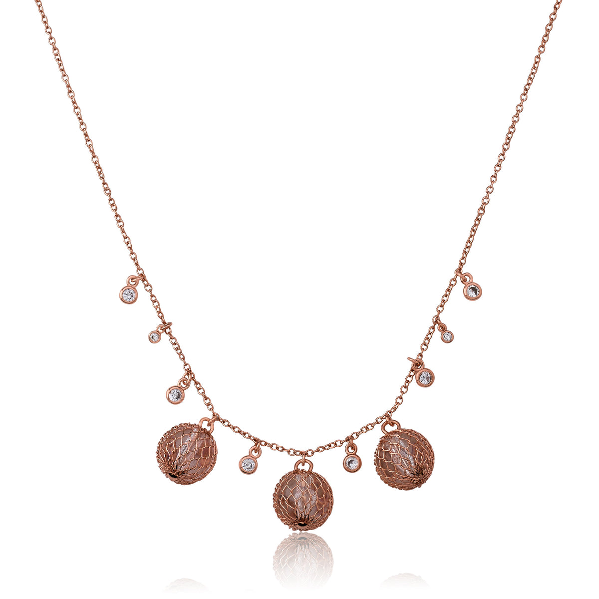 Lucite Ball Dangle Necklace