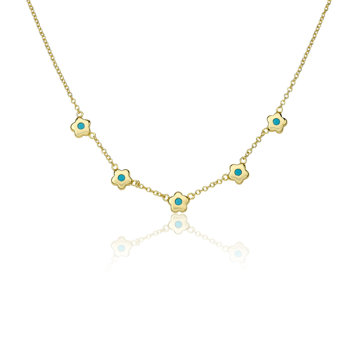 Flower Necklace with CZs