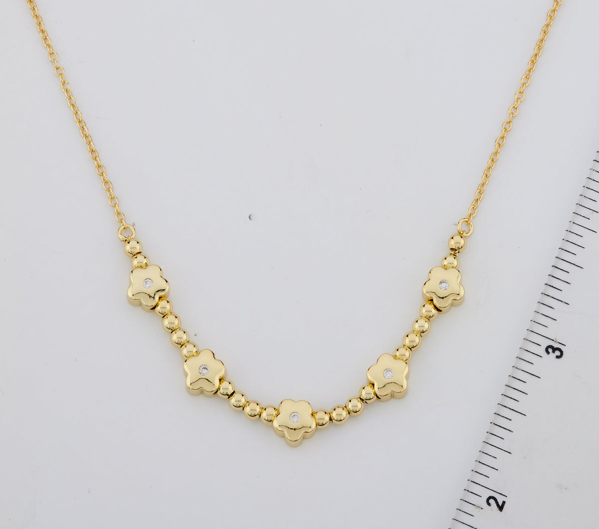 LMTS Classic! Bead & Flowers Station Necklace
