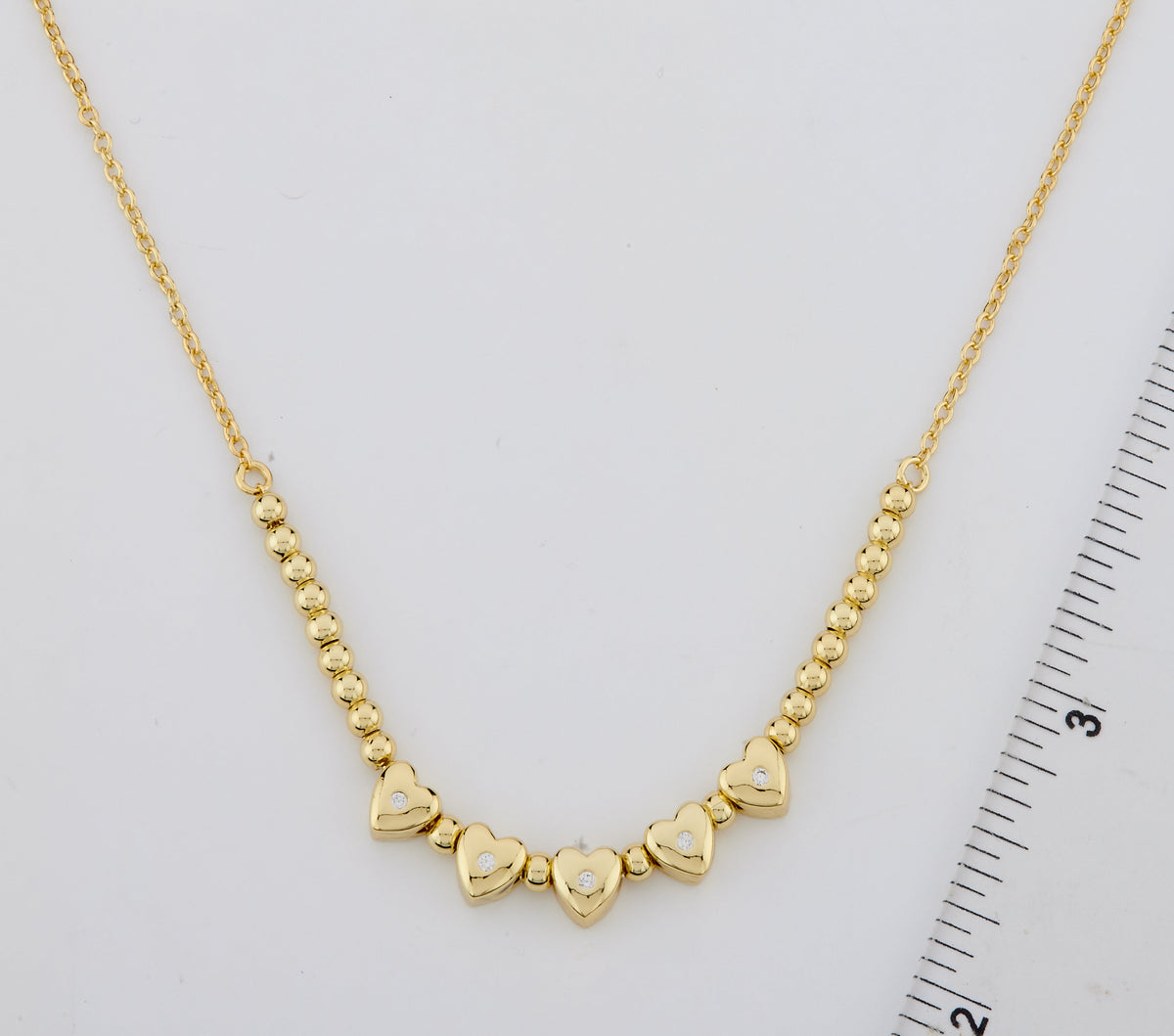 LMTS Classic! Bead & Hearts Center Necklace
