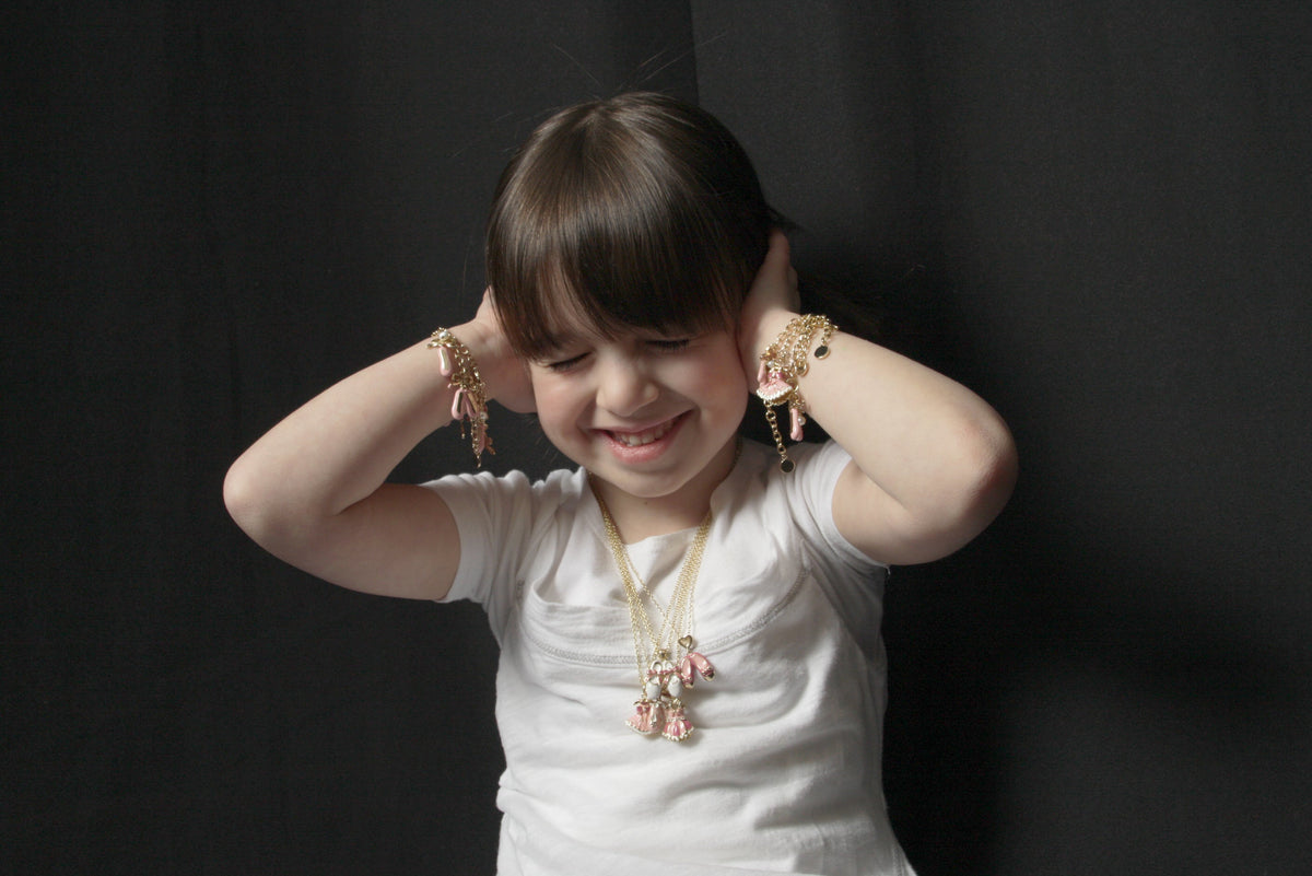 Crystal Adorned Enamel Ballet Dress Necklace